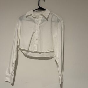 Sunday Best Aritzia Classic White Women's Button-Up Crop Top
